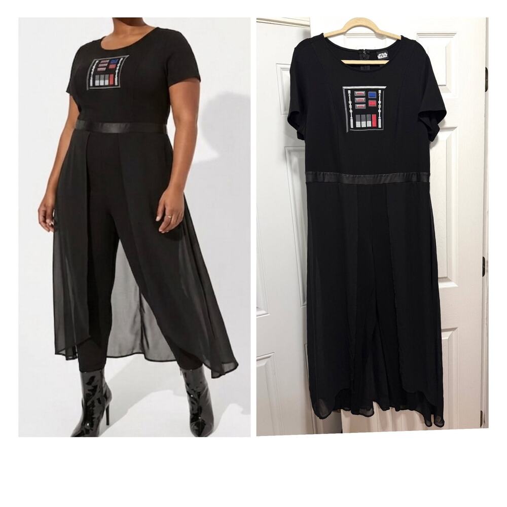 Torrid Star Wars Darth Vader Disney Skirted Cosplay Costume Halloween Romper 2X